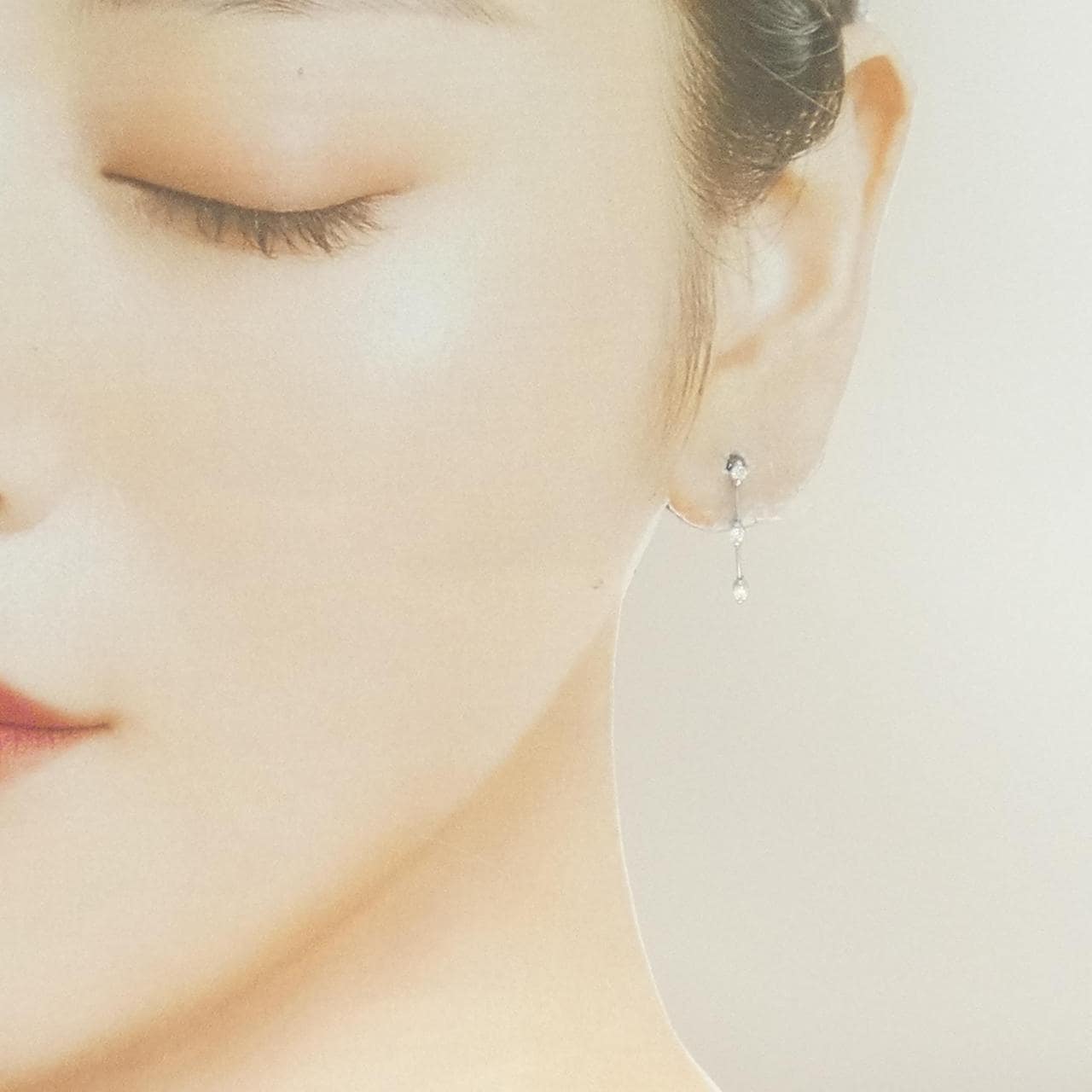 K18WG ダイヤモンド ピアス 0.2CT