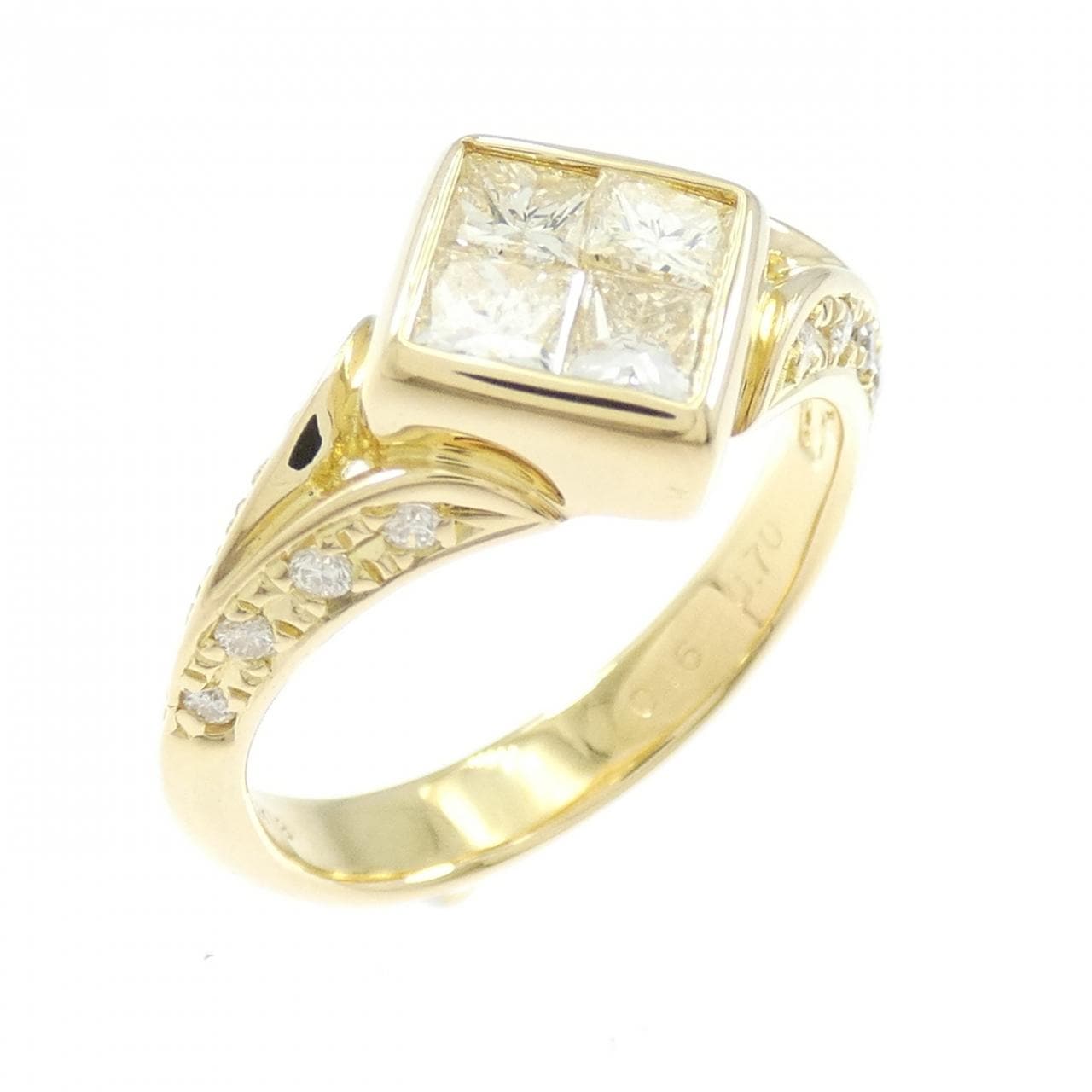 K18YG ダイヤモンド リング 0.70CT