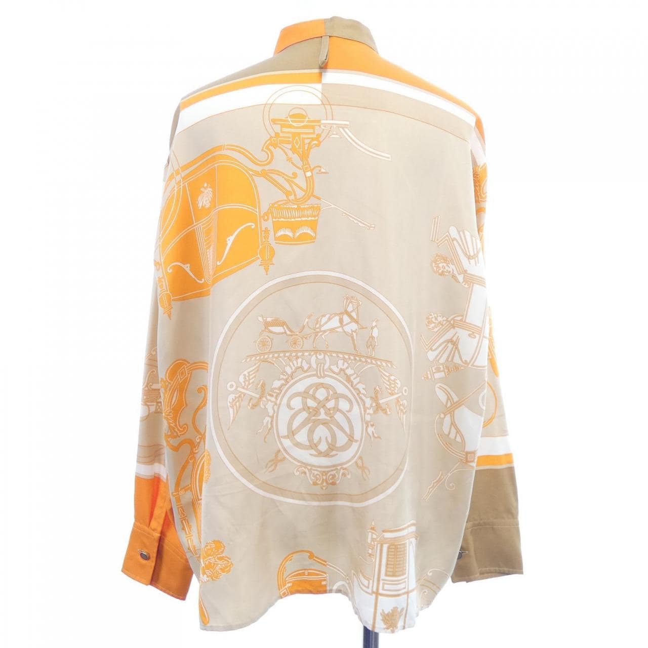 エルメス HERMES EX-LIBRIS 3E0607D7 ツイルレーヌ シャツ