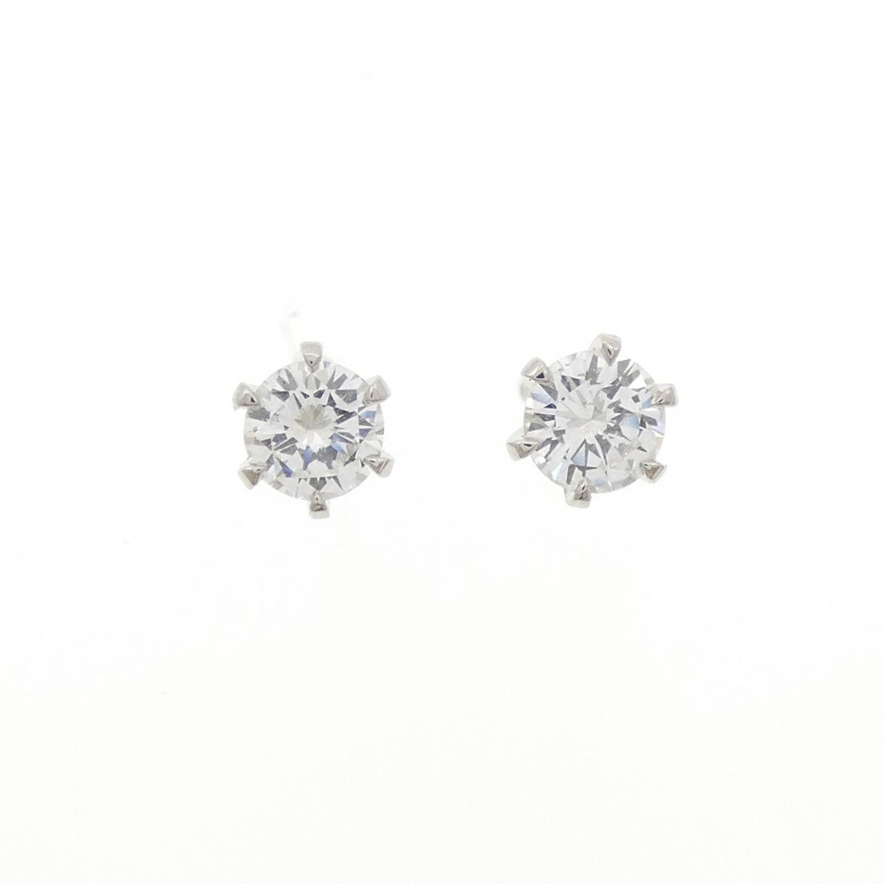 【リメイク】PT900/ST ダイヤモンド ピアス 0.253CT 0.257CT E VS2 Good