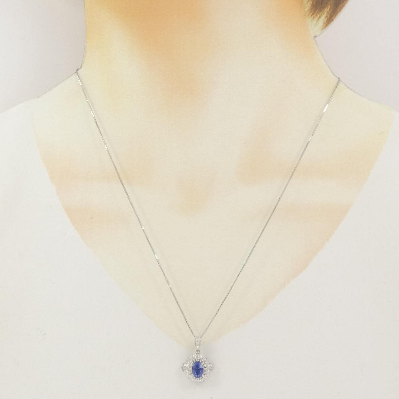 PT900/PT850 サファイヤ ネックレス 1.26CT