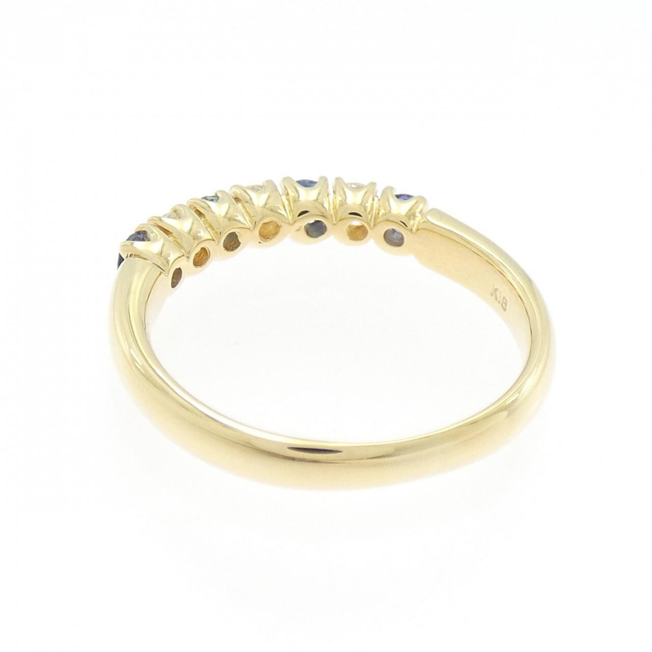 K18YG サファイヤ リング 0.35CT