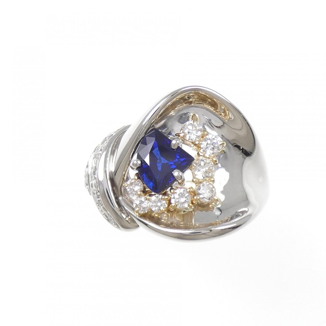 PT900/K18YG サファイヤ リング 1.15CT