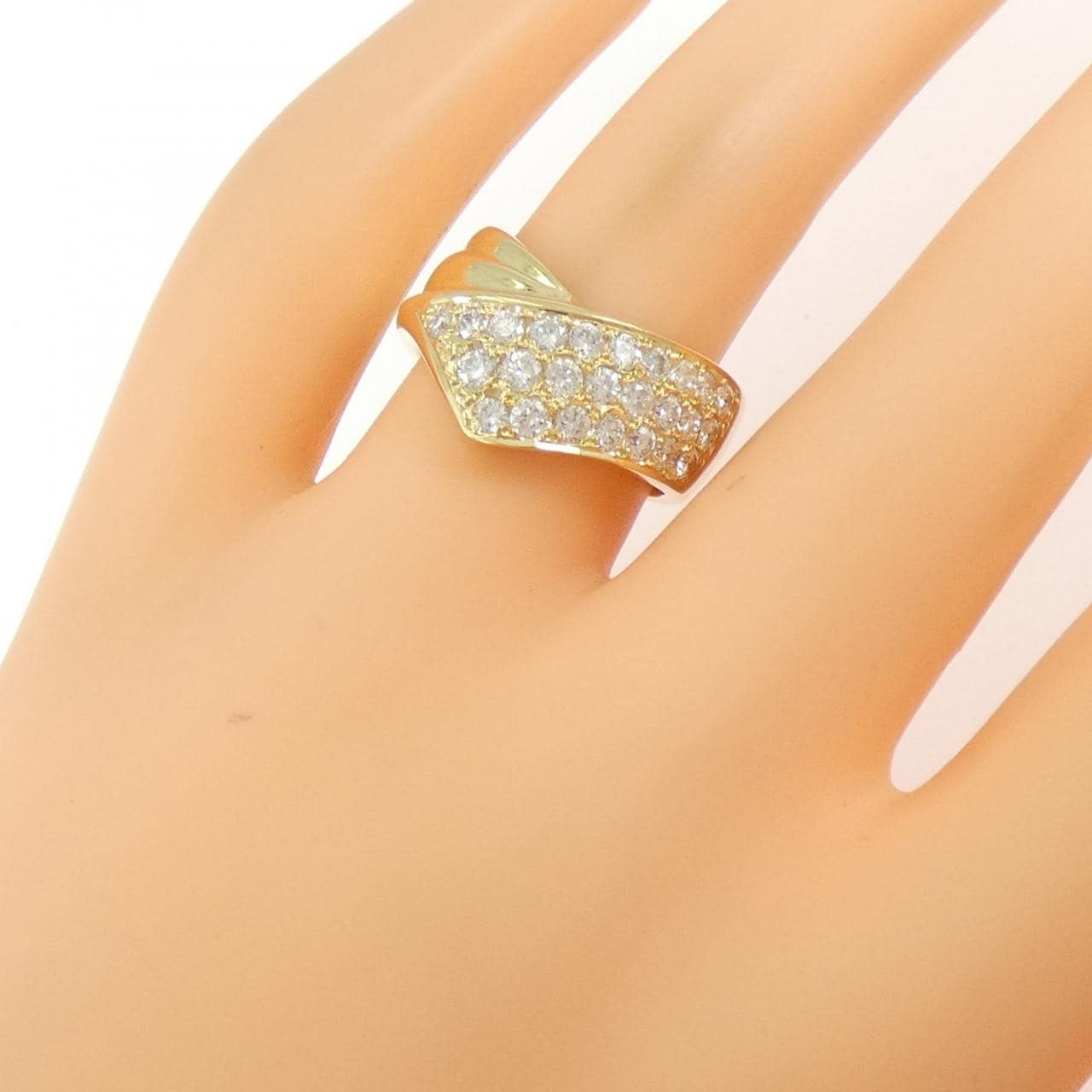 K18YG ダイヤモンド リング 0.88CT