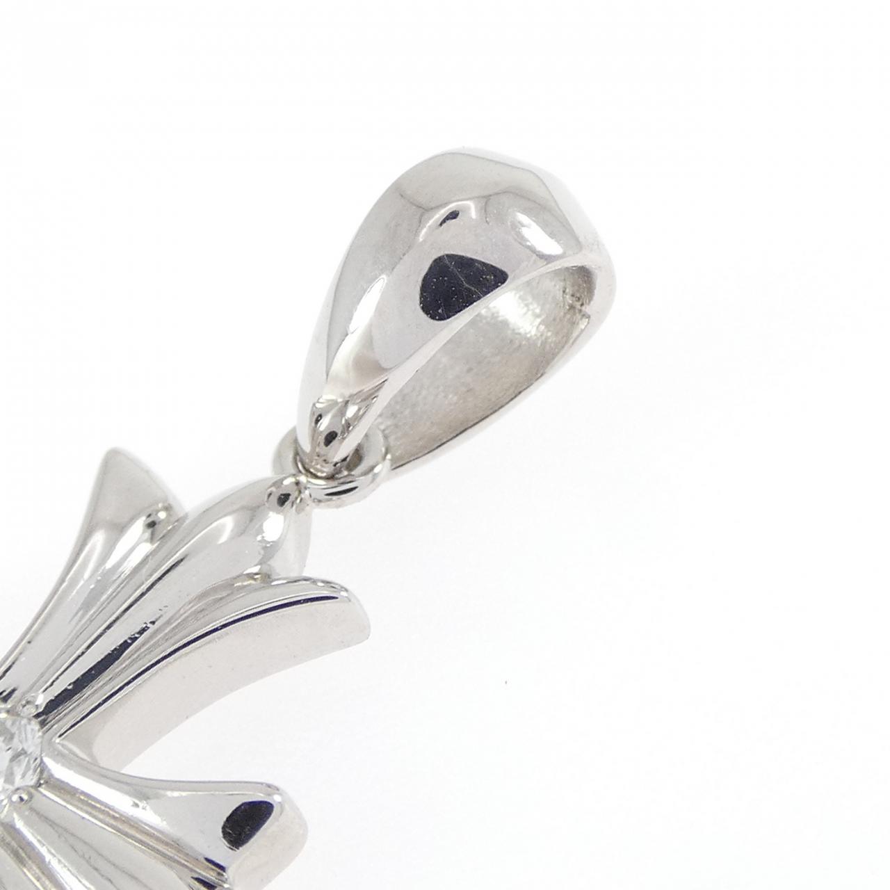 PT900 クロス ダイヤモンド ペンダント 0.10CT