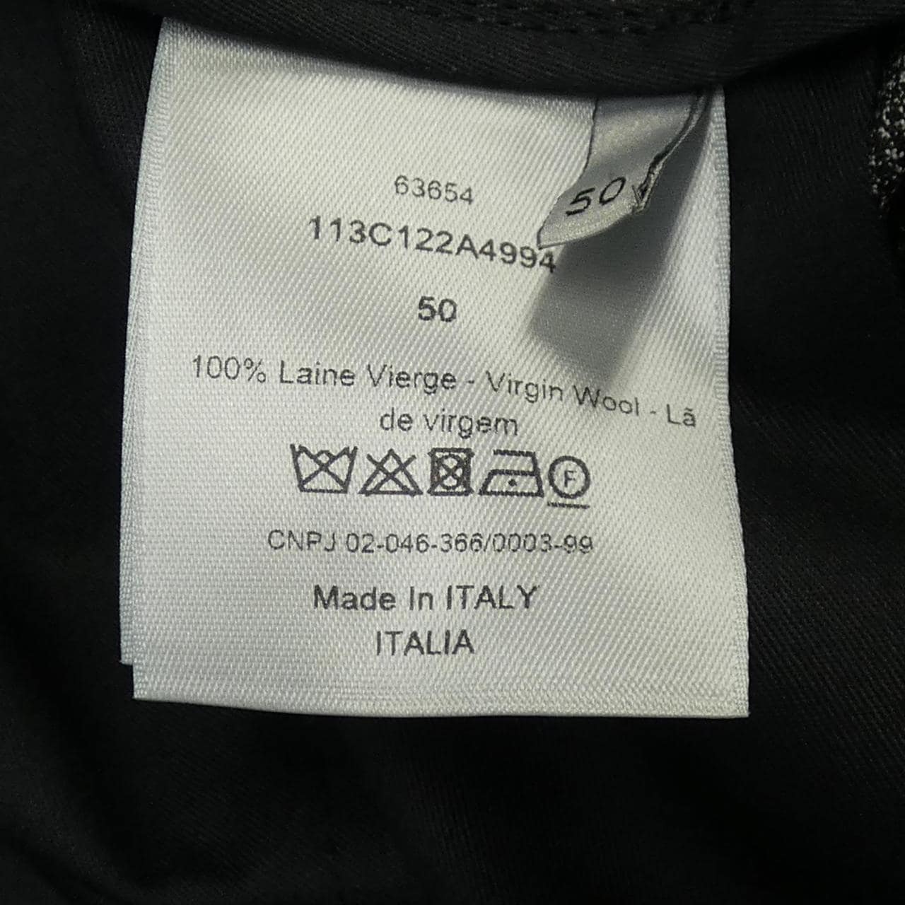 ディオール DIOR マイクロハウンドトゥースウールキャンバス 113C122A4994 パンツ