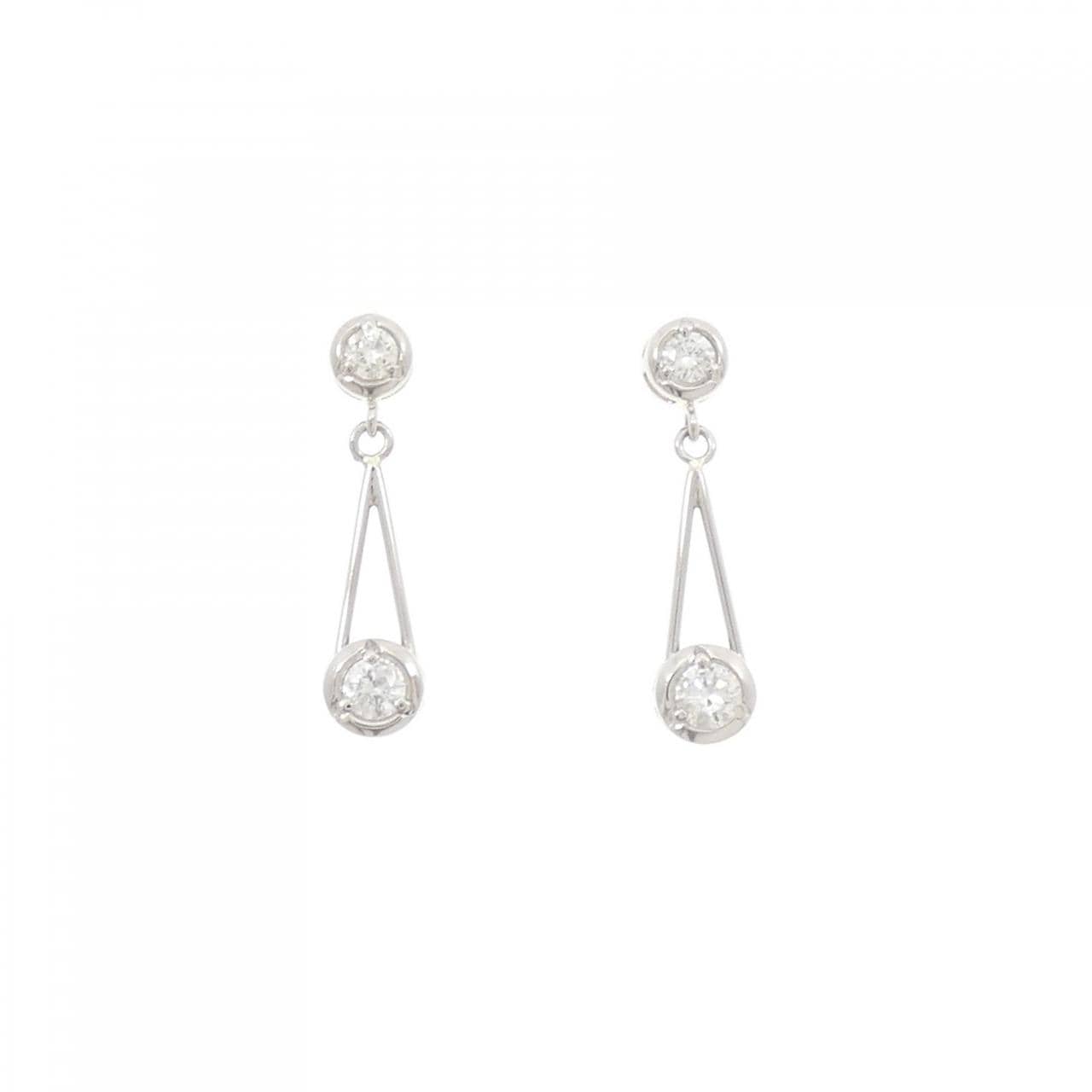 PT900 ダイヤモンド ピアス 0.30CT