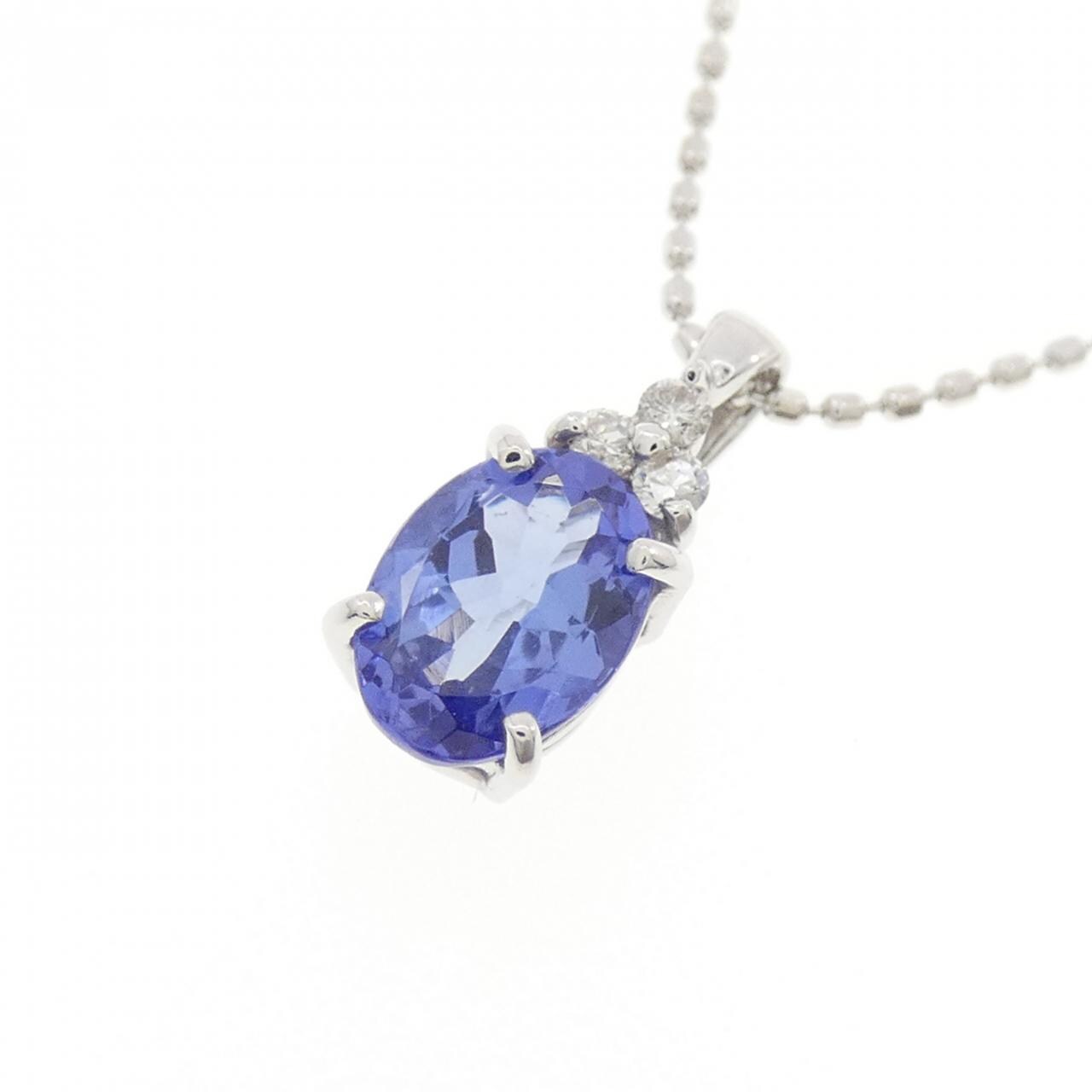 K18WG タンザナイト ネックレス 0.80CT