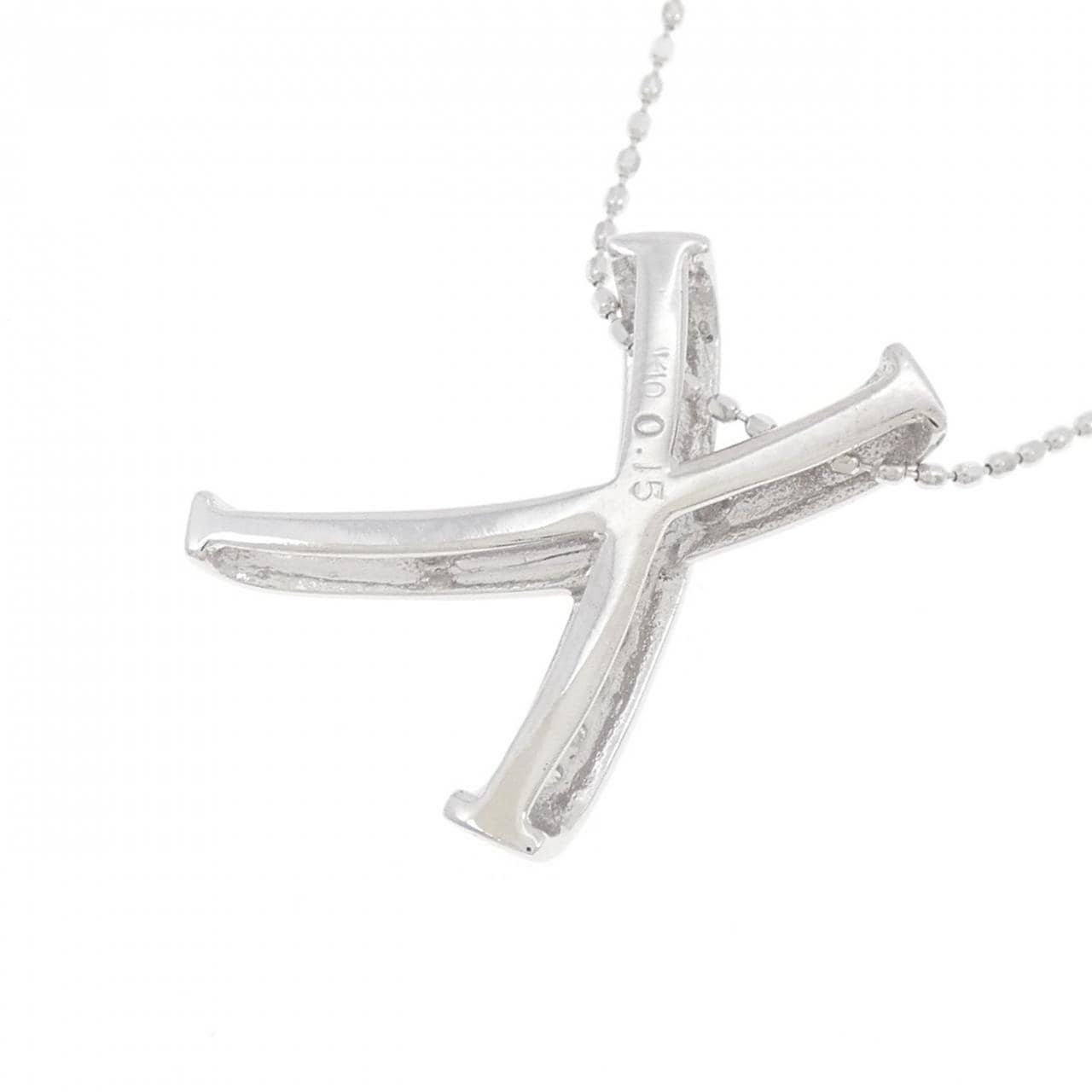 K10WG ダイヤモンド ネックレス 0.15CT