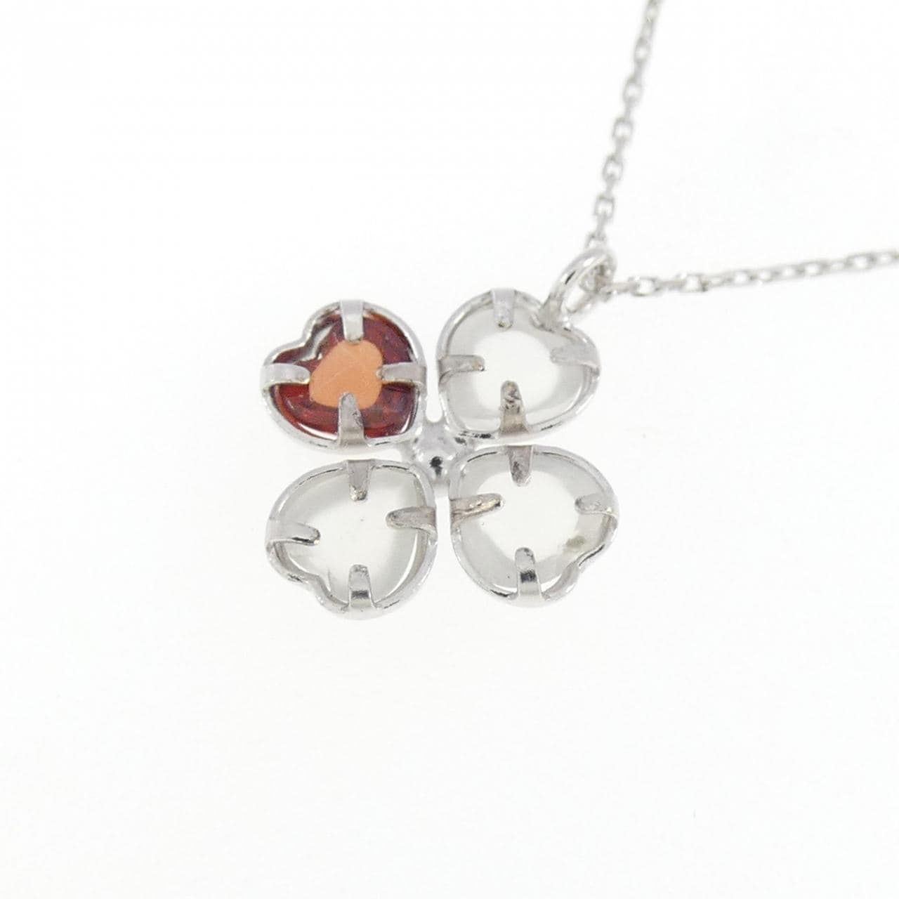 [BRAND NEW] K10WG Flower Moonstone Necklace