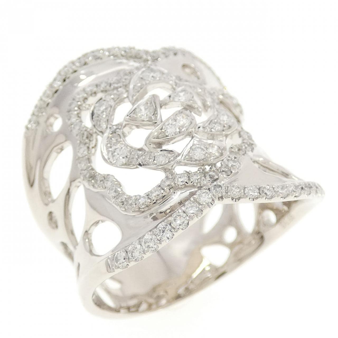 750WG ローズ ダイヤモンド リング 1.05CT