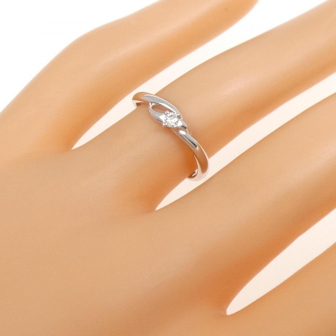 K18WG ダイヤモンド リング 0.05CT