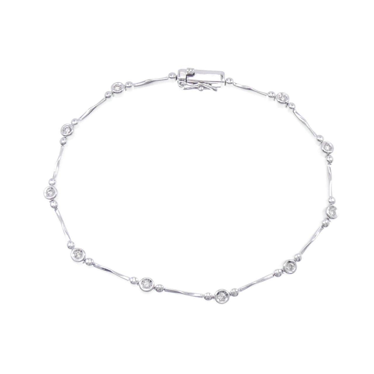 K18WG Diamond bracelet 0.2CT