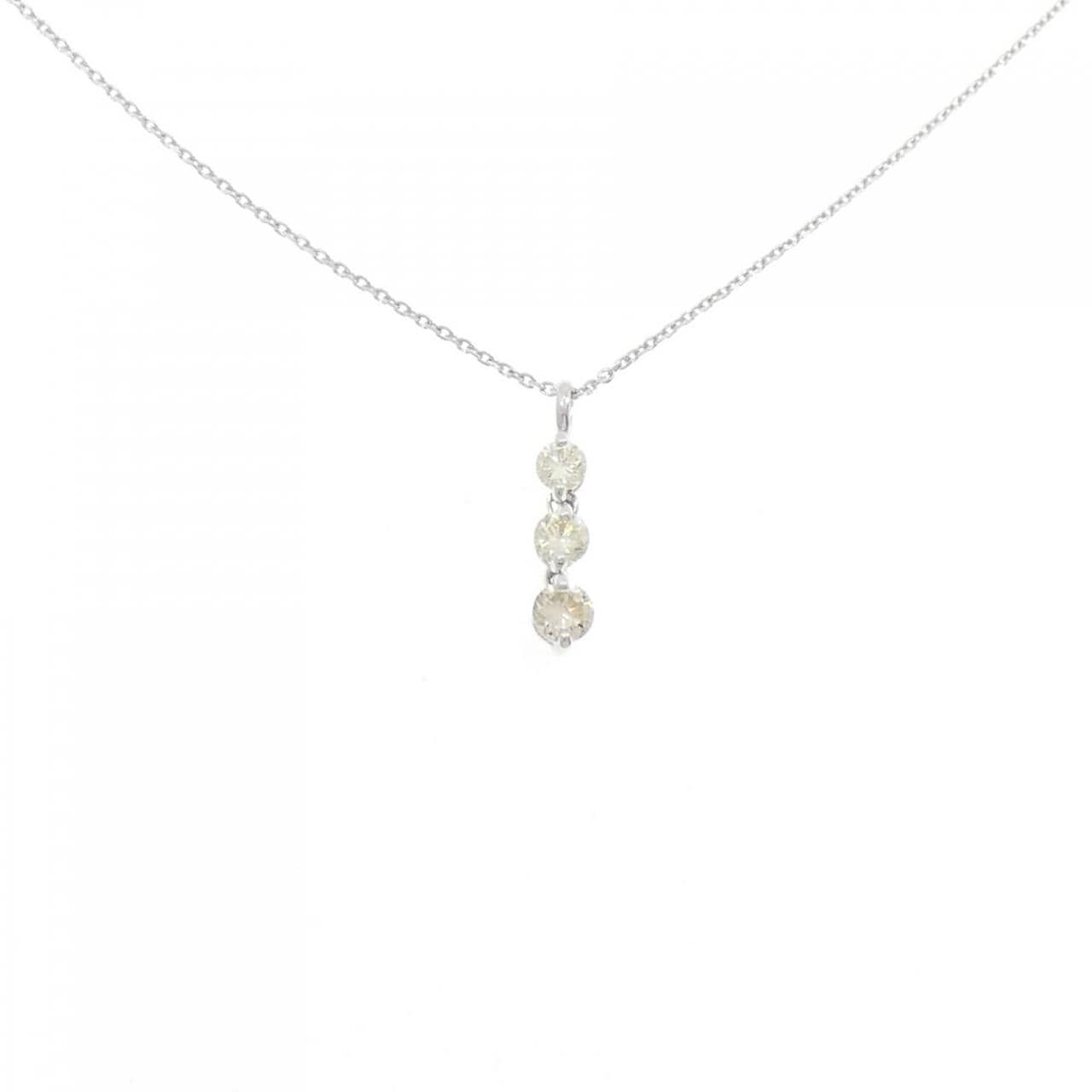 K18WG ダイヤモンド ネックレス 0.53CT