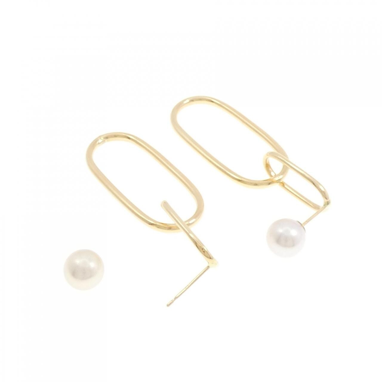 【新品】K18YG アコヤパール ピアス 7.8mm