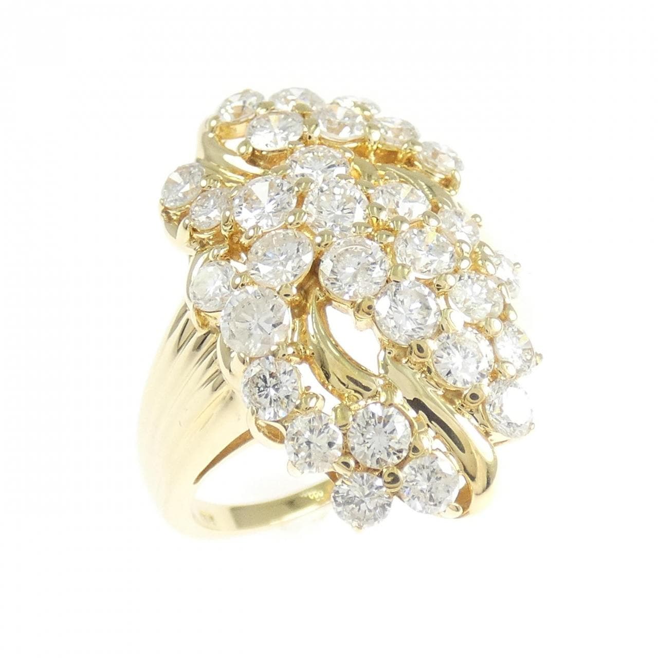 K18YG ダイヤモンド リング 1.91CT