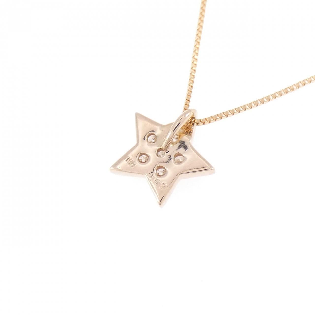 K18PG スター ダイヤモンド ネックレス 0.09CT
