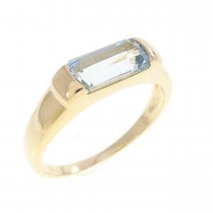 K18YG アクアマリン リング 0.58CT