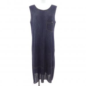 【ヴィンテージ】プリーツプリーズ PLEATS PLEASE 2002　デニム転写プリント PP23-JH925 7557091 ワンピース