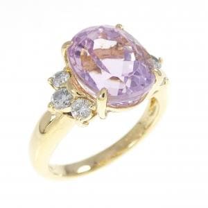 K18YG クンツァイト リング 5.20CT