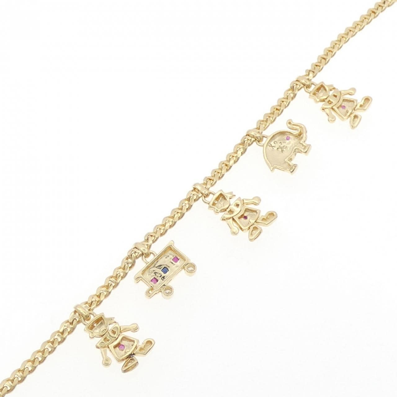 K18YG カラーストーン ブレスレット