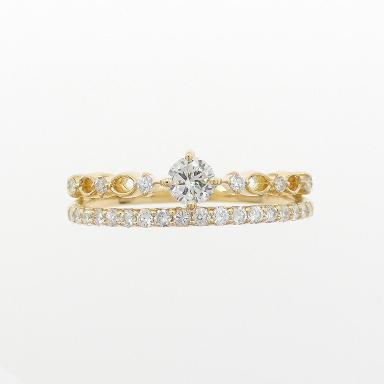 【リメイク】K18YG ダイヤモンド リング 0.40CT