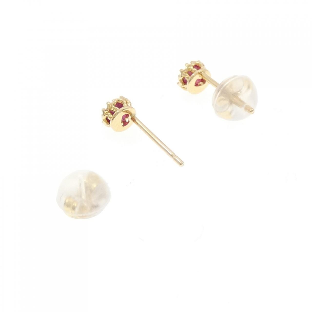 K18YG ルビー ピアス