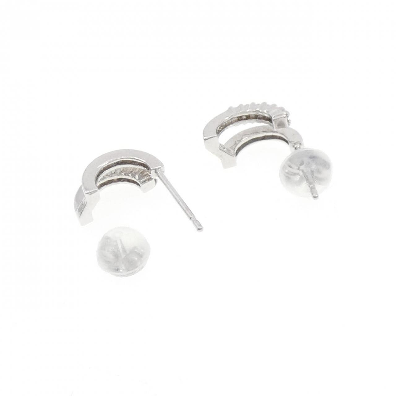 K14WG ダイヤモンド ピアス 0.10CT