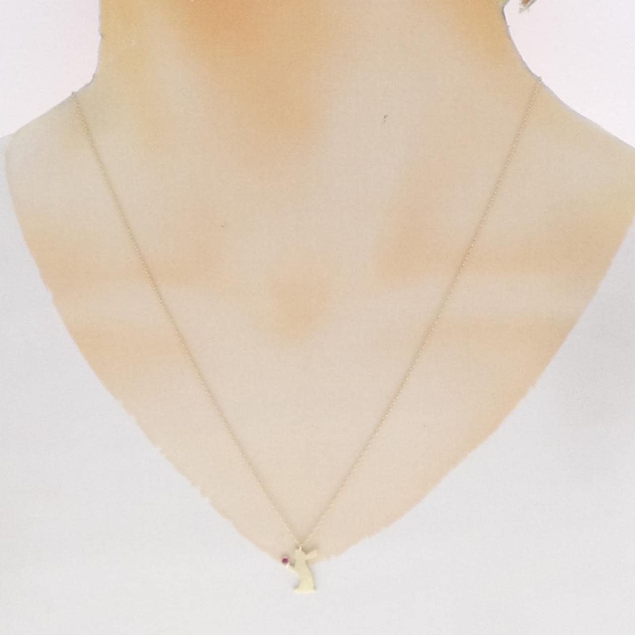 K10YG ラビット ルビー ネックレス