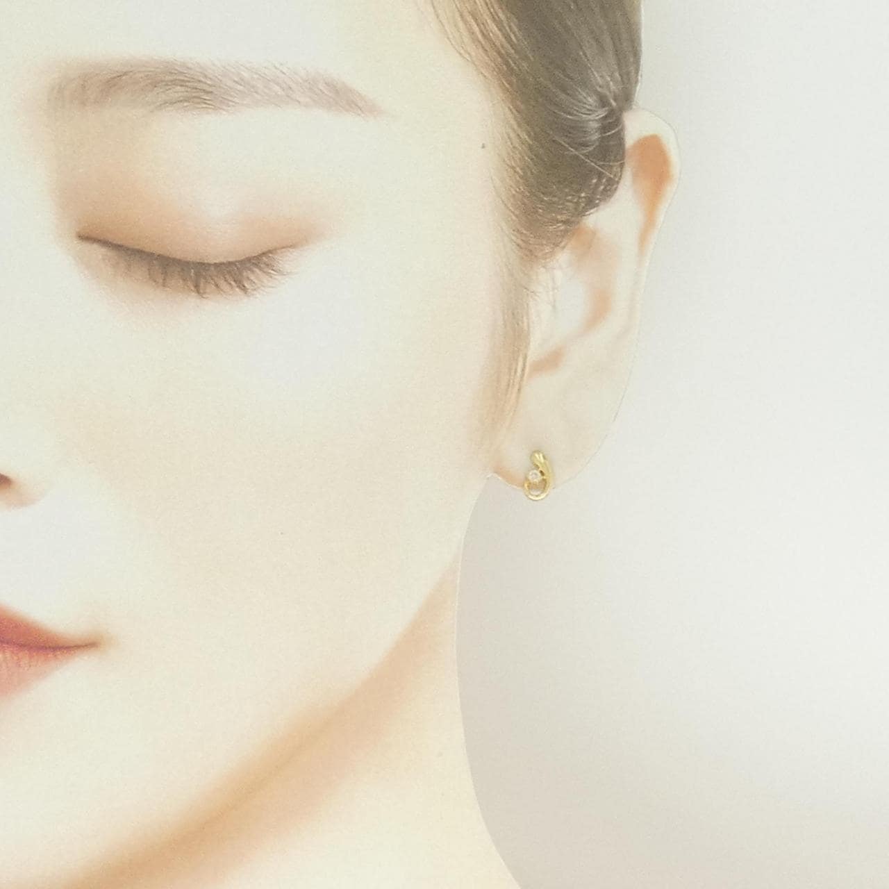 K18YG ダイヤモンド ピアス 0.08CT