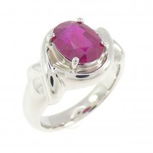 PT900 ルビー リング 2.55CT