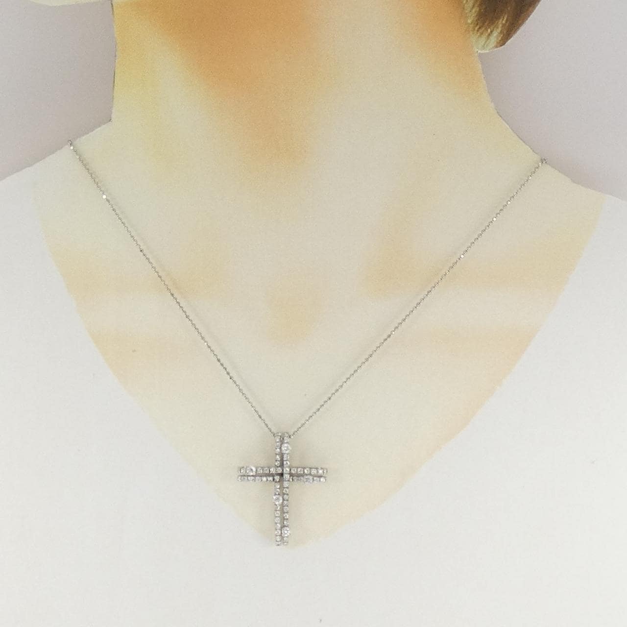 PT900/PT850 クロス ダイヤモンド ネックレス 1.06CT