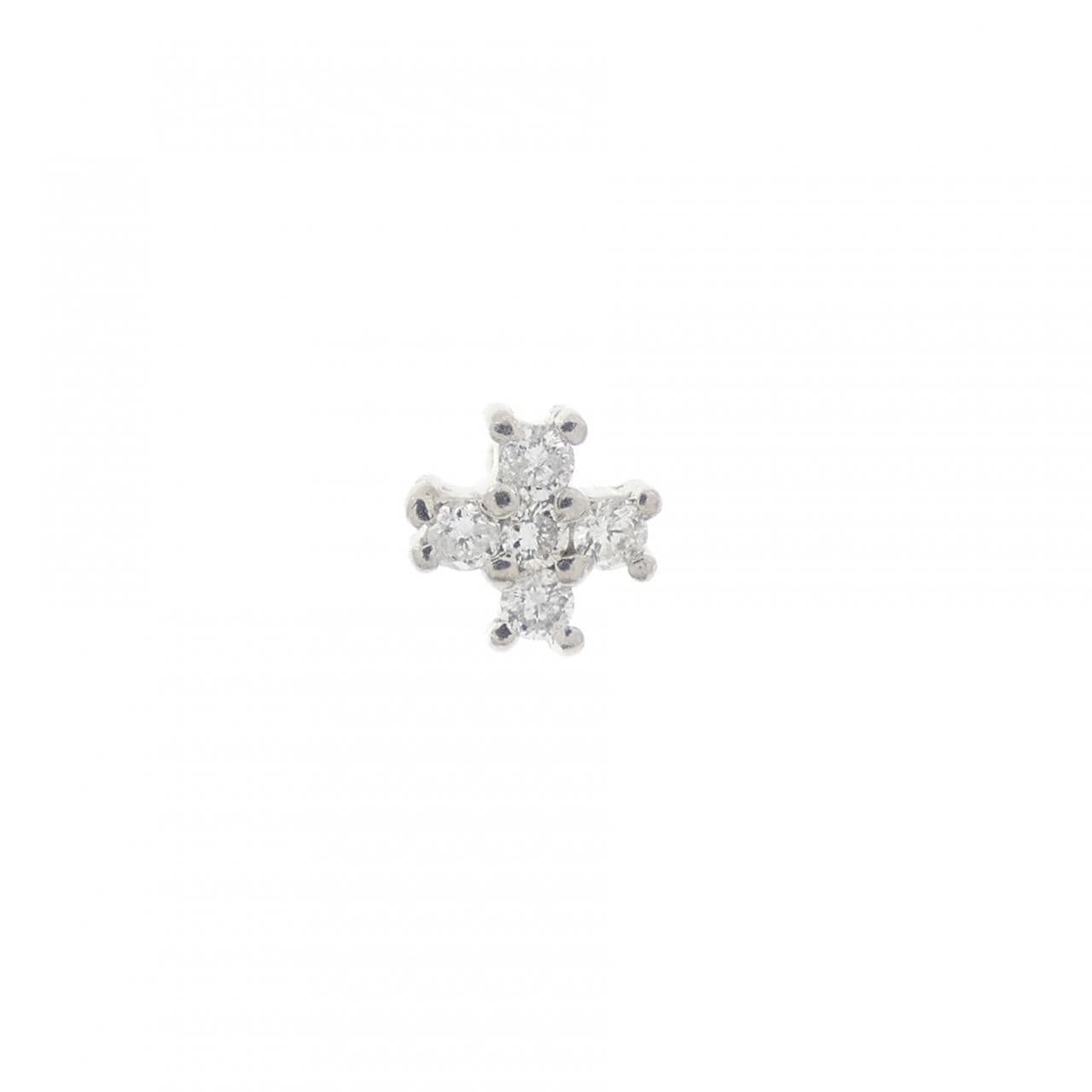 PT900 ダイヤモンド ピアス 0.05CT 片耳