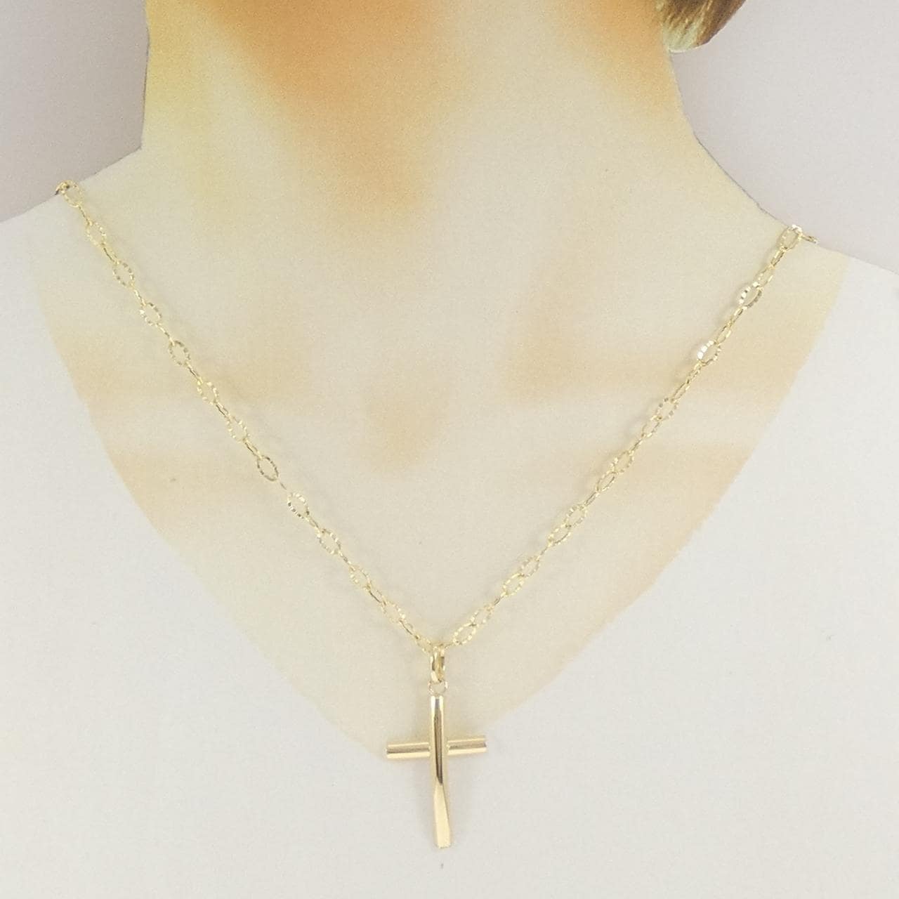 750YG クロス ネックレス