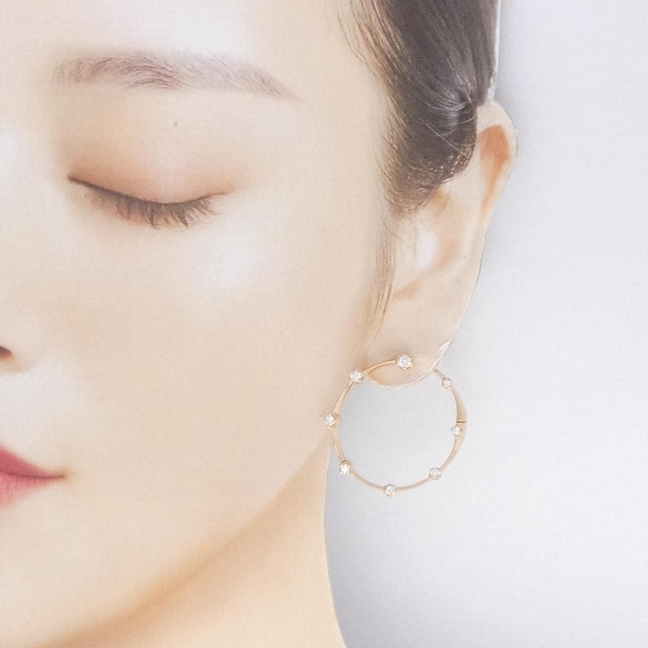 750PG ダイヤモンド ピアス