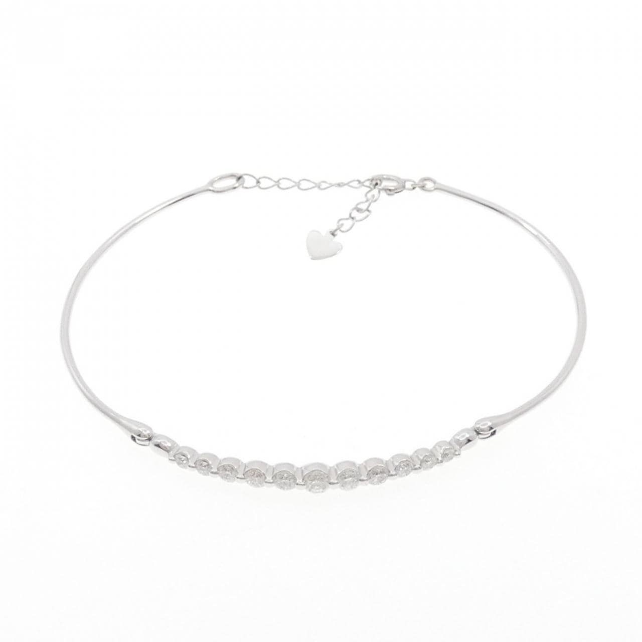 K18WG ダイヤモンド ブレスレット 0.70CT