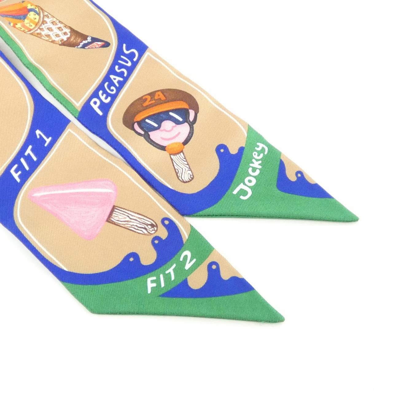 【未使用品】エルメス FUNNY ICE CREAM ツイリー 064109S スカーフ