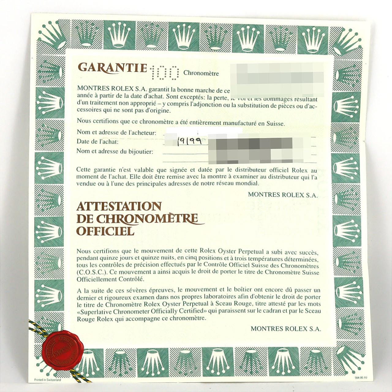 ロレックス エクスプローラーI 14270 SS 自動巻 A番