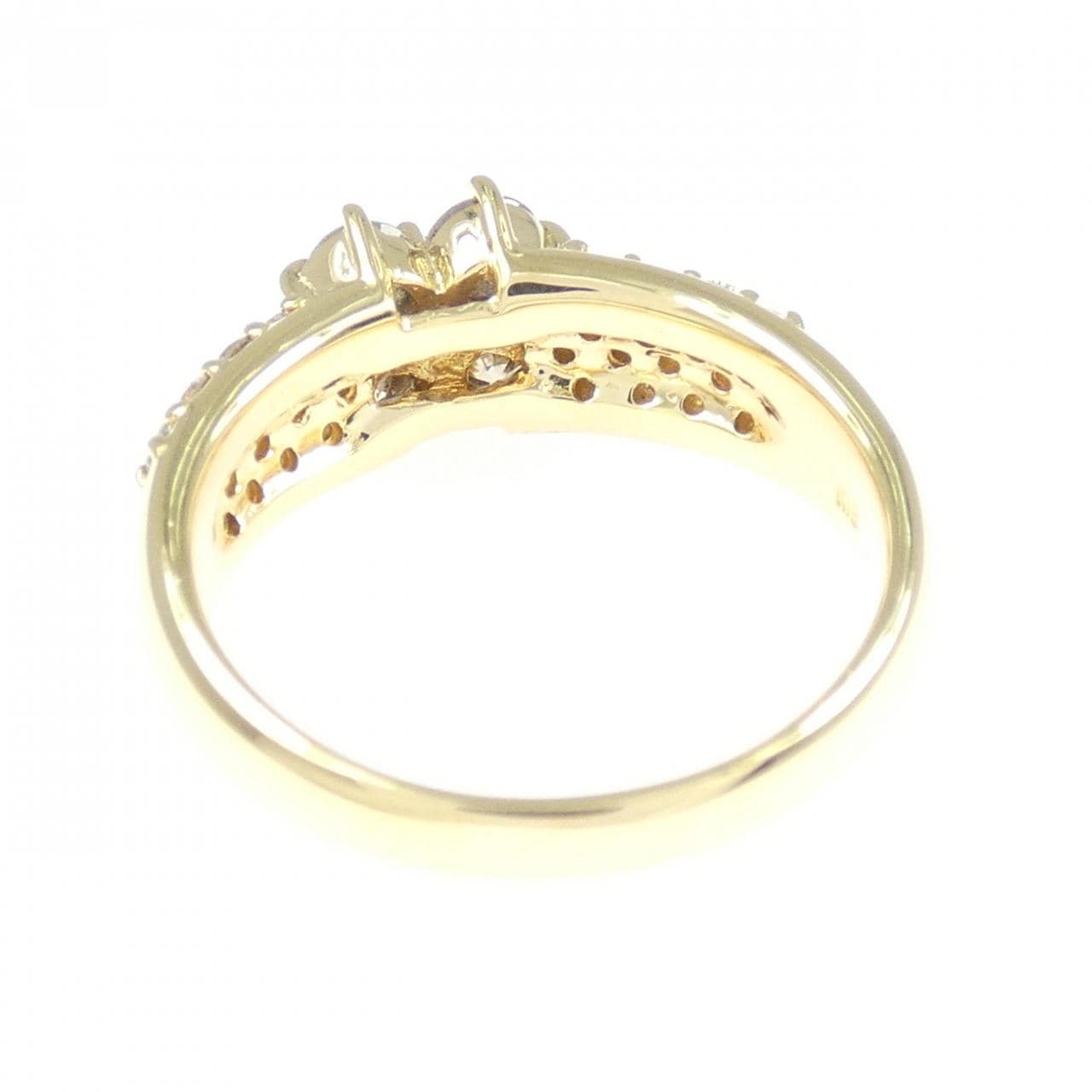 K18YG フラワー ダイヤモンド リング 1.00CT