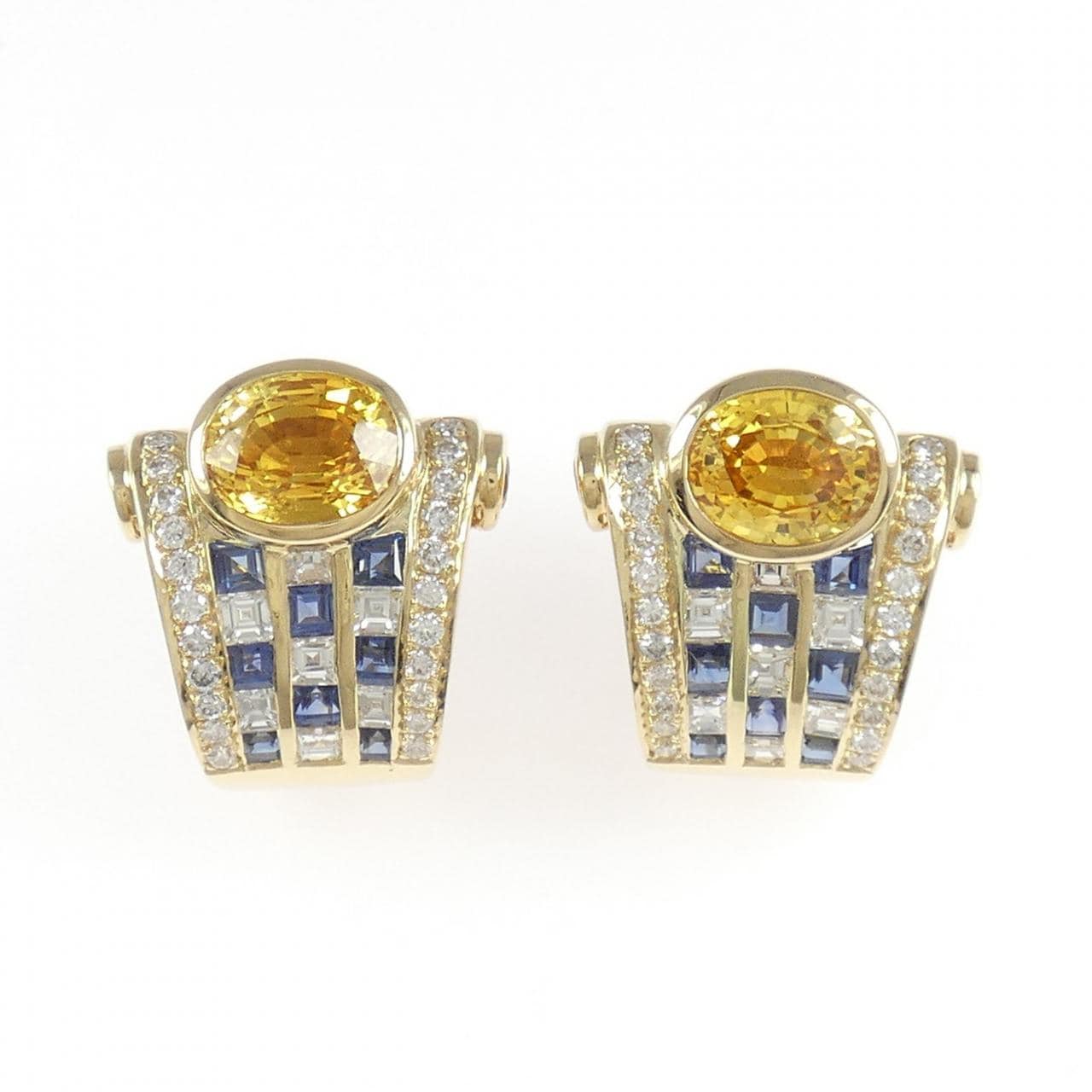 750YG サファイヤ ピアス