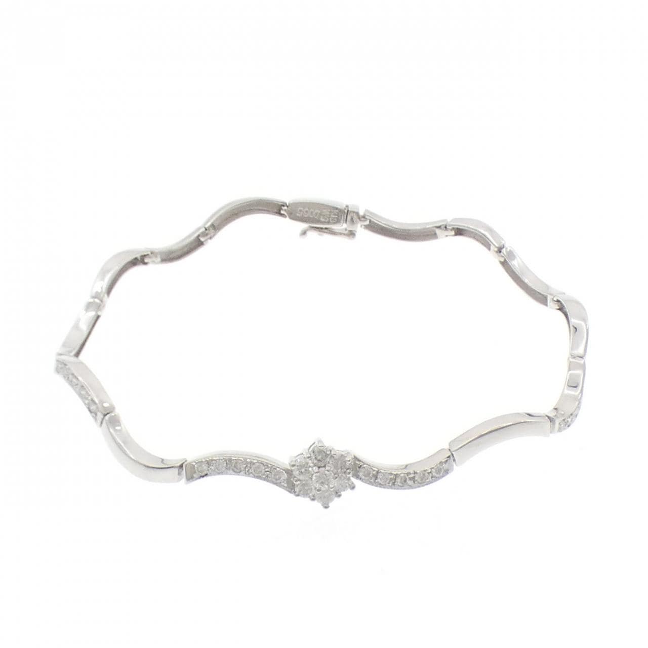 K18WG ダイヤモンド ブレスレット 0.65CT