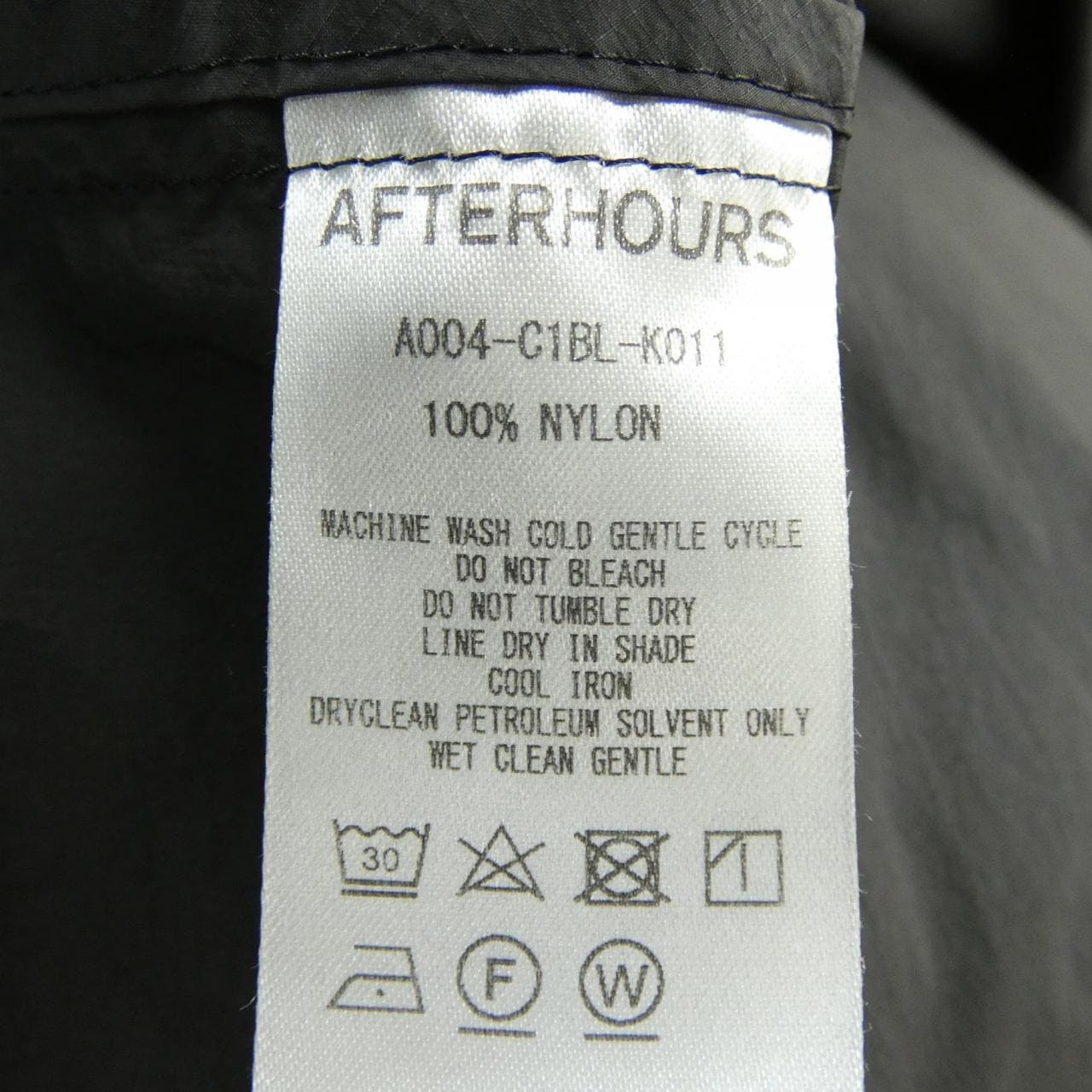 AFTERHOURS A004-C1BL-K011 ジャケット
