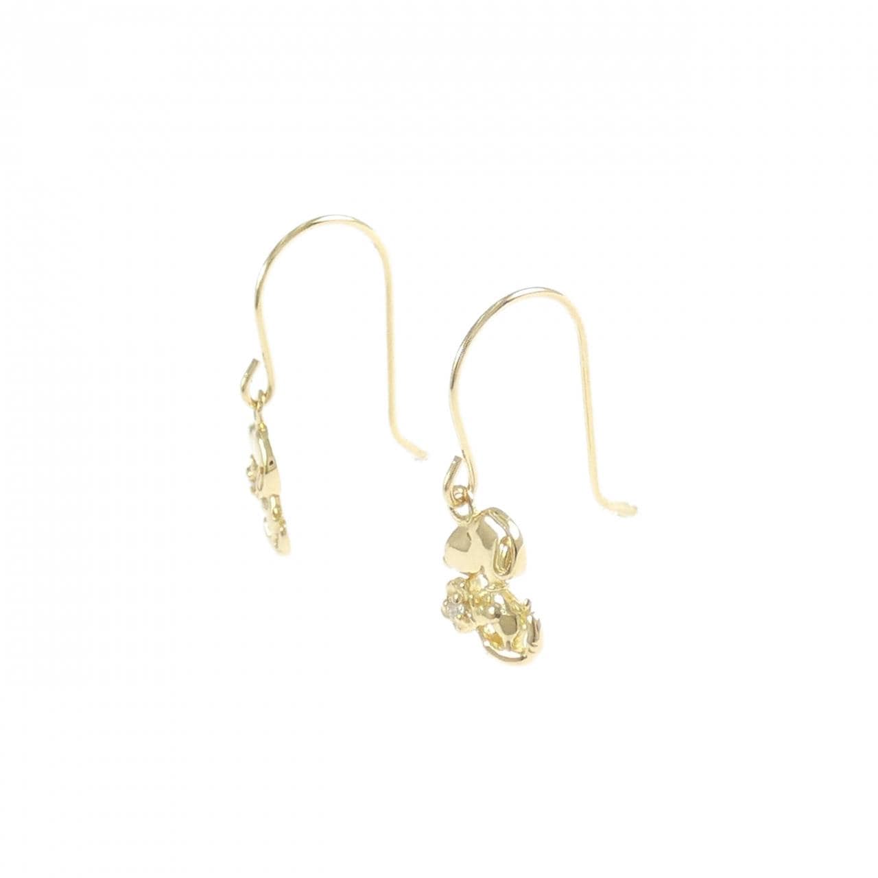 K18YG ダイヤモンド ピアス 0.01CT