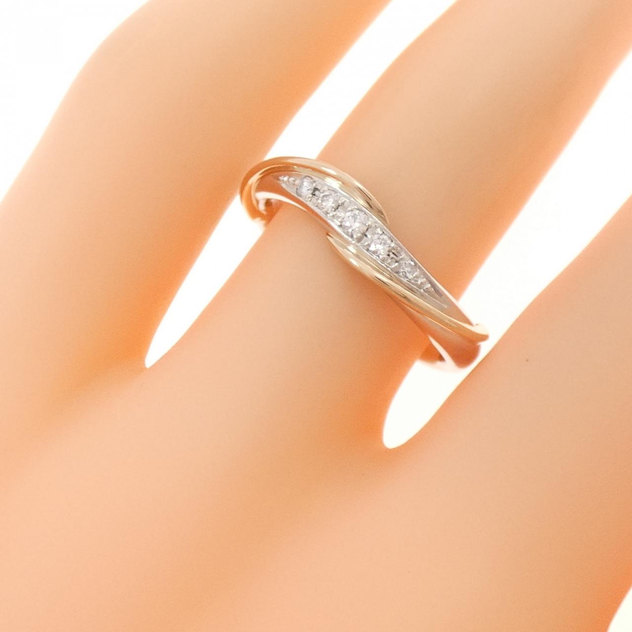 PT950/K18PG ダイヤモンド リング 0.05CT