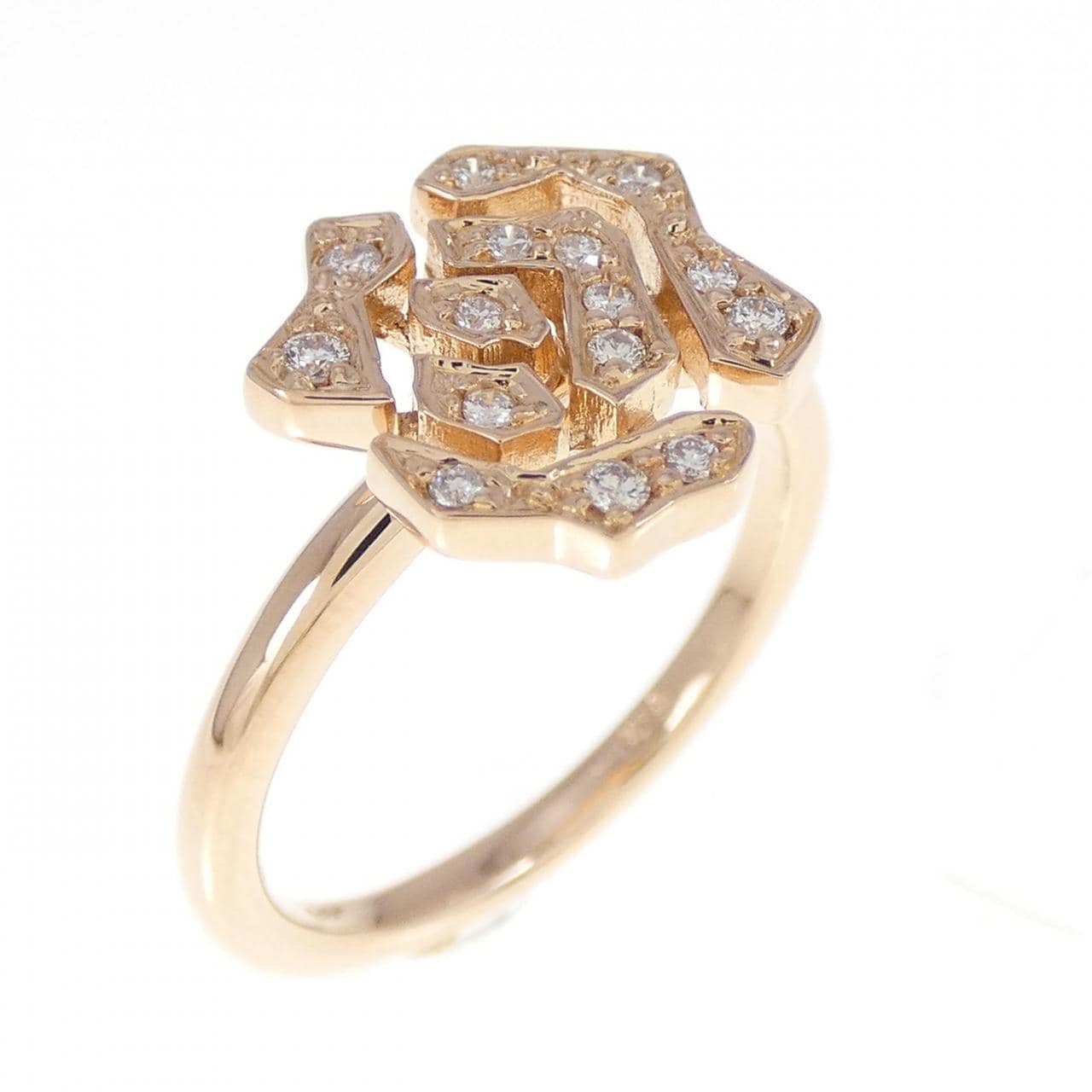 K18PG ローズ ダイヤモンド リング 0.10CT