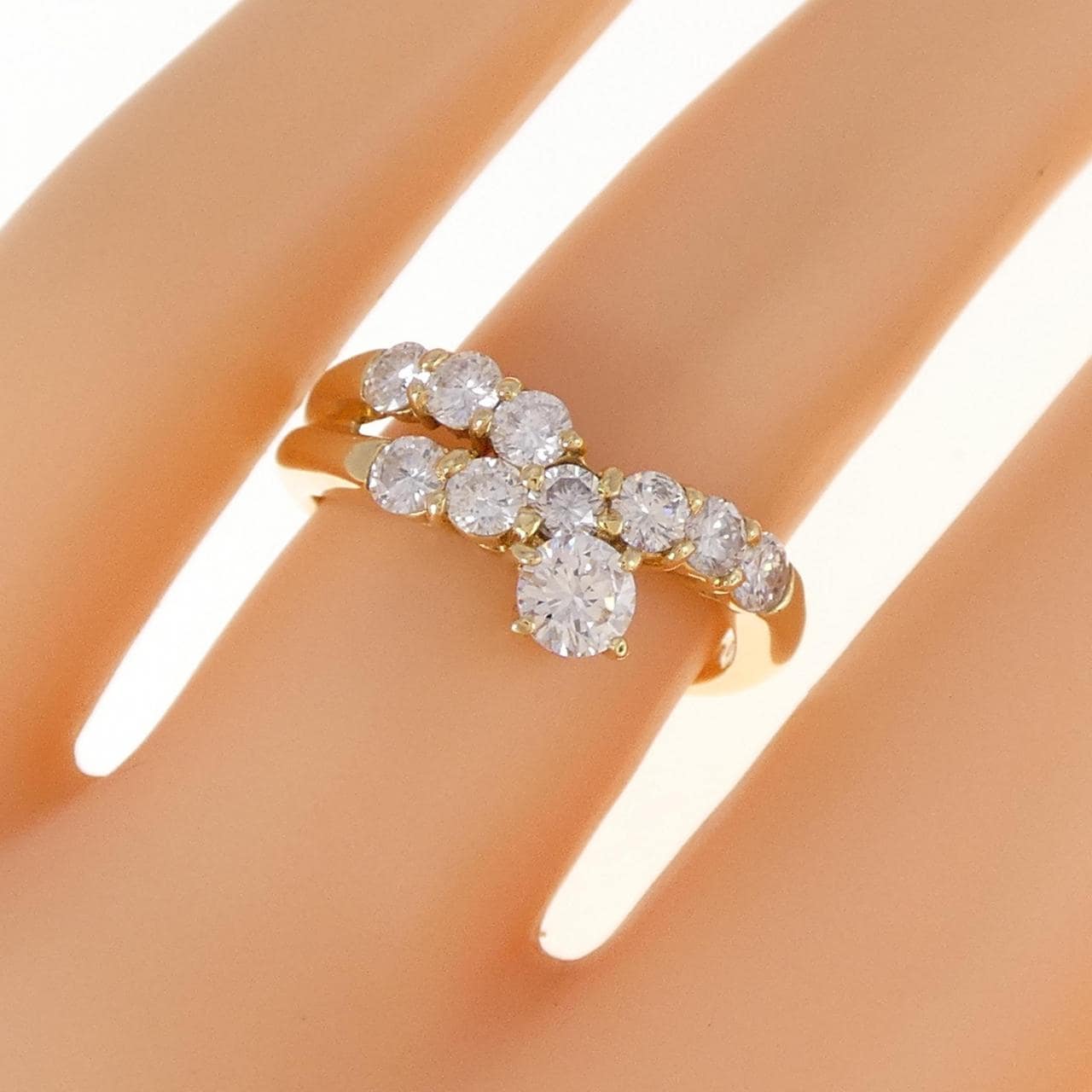 K18YG ダイヤモンド リング 1.000CT