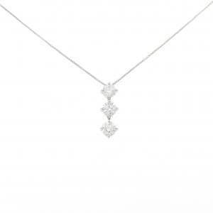 PT900/PT850 スリーストーン ダイヤモンド ネックレス 1.001CT