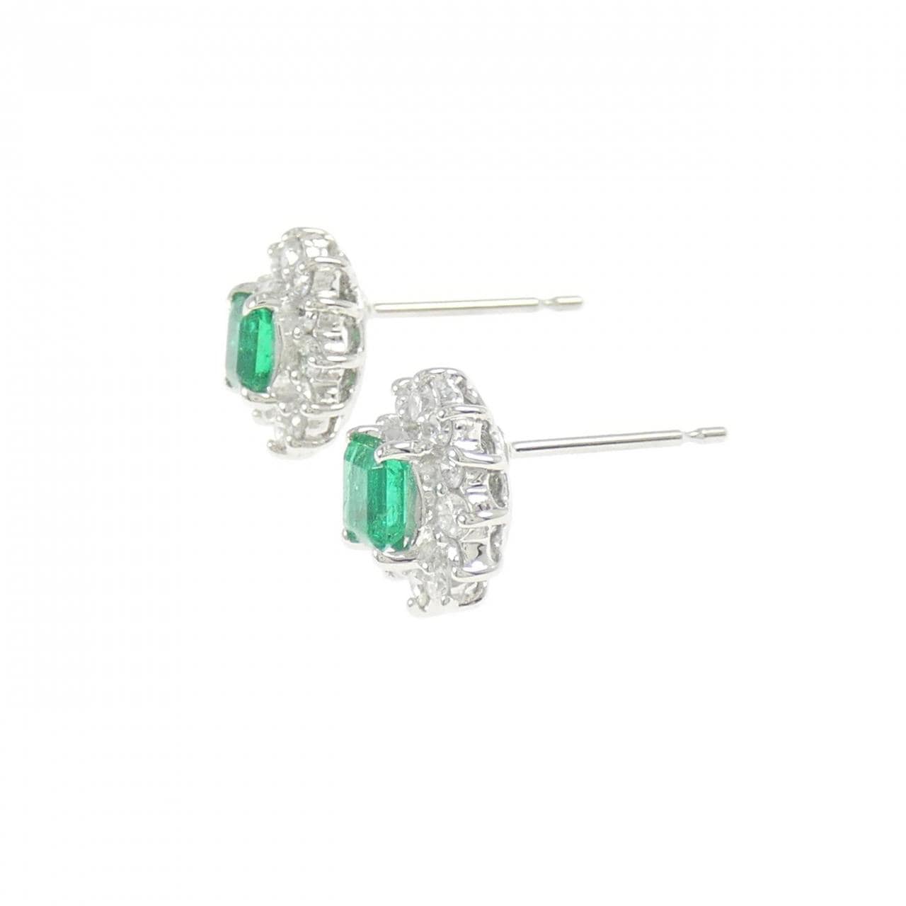 PT900 エメラルド ピアス 0.58CT