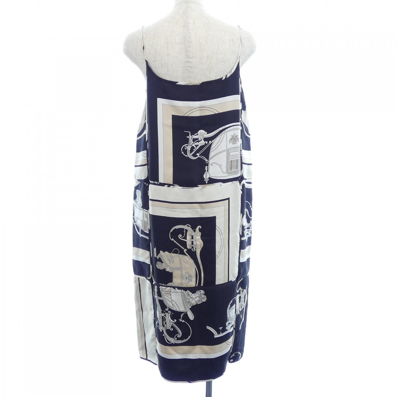 エルメス HERMES EX-LIBRIS 3E0521D7 ツイルレーヌ ワンピース