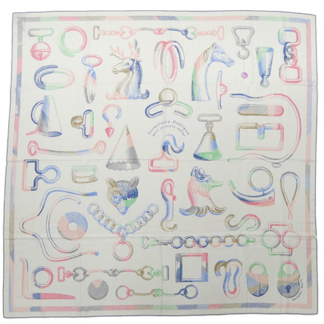 エルメス HERMES INVENTAIRE POETIQUE POUR CONTE SELLIER H244193S カレジェアン140 ショール